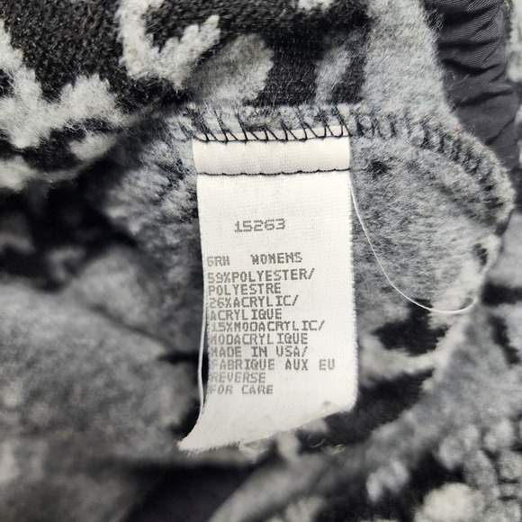 VINTAGE WOOLRICH Womens Large Full Zip Fleece Jacket Winter Print USA Made - Picture 5 of 6